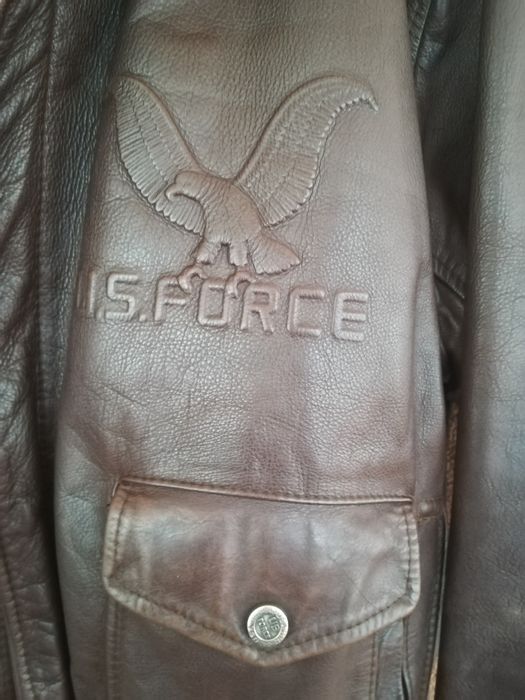 Geaca piele bărbați Skott blana Aviator L
