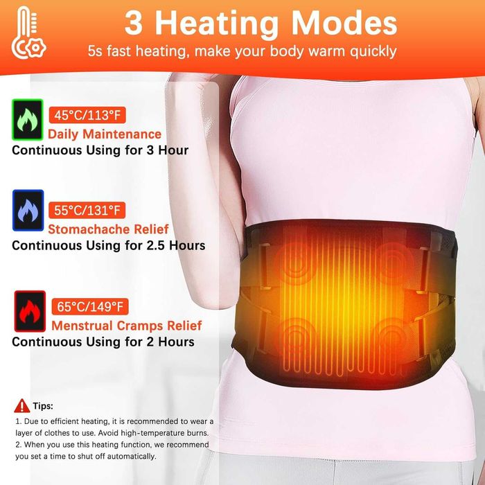 Изключително голяма 60-инчова безжична нагревателна подложка за гръб