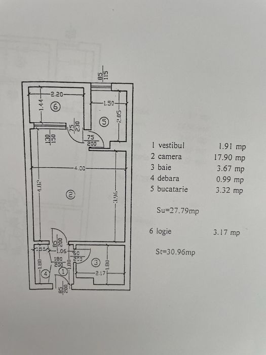 Garsoniera 30mp renovata Complet AVRIG bloc Anvelopat