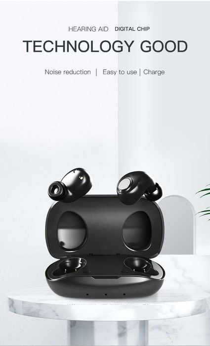 Мини Слухов Апарат Тип Тапи Слушалки Презареждаеми Дискретни