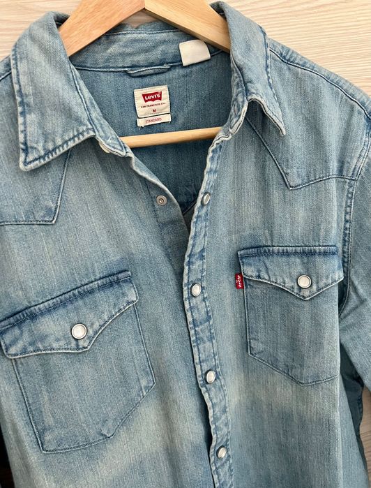 Levis camasa denim blugi albastra