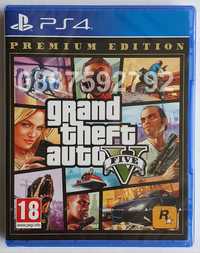Нов запечатан диск GTA 5 Grand Theft Auto V Premium PS4 Playstation 4