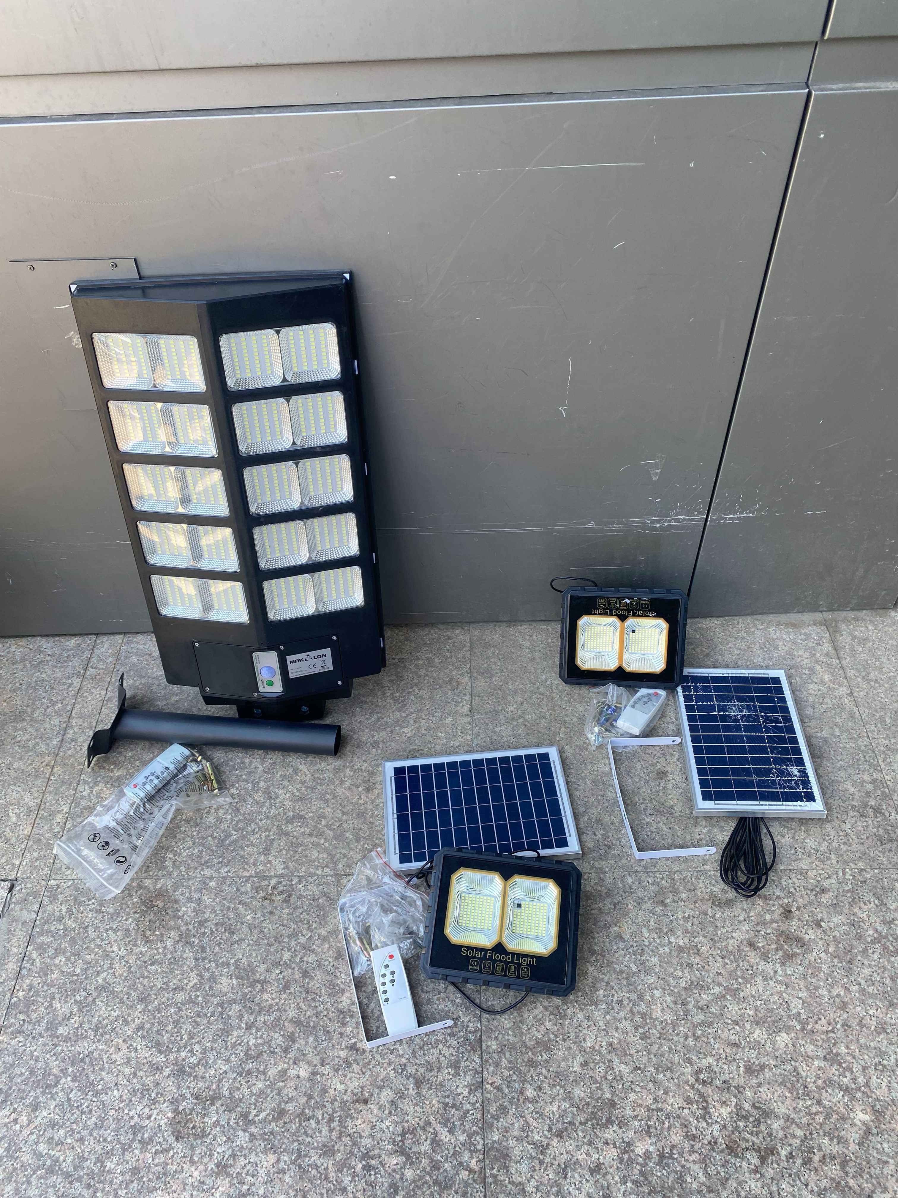 Лампа соларна  5Ah LED194 3000lm 6500K/Лампа солар 30Ah LED800 8000lm