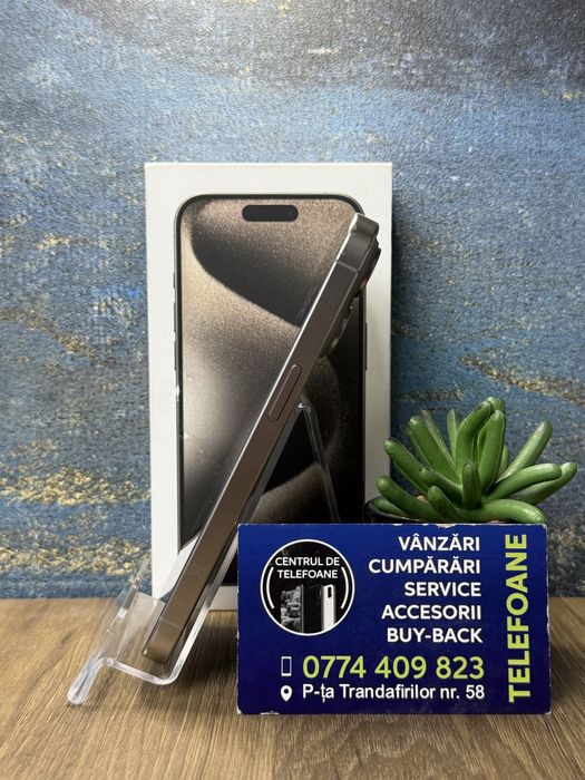 Iphone 15 pro/128gb/2 Ani Garantie Centrul de Telefoane/rate
