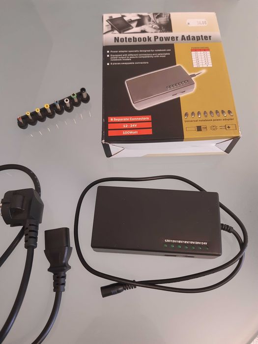 Универсално зарядно за лаптоп + кабел