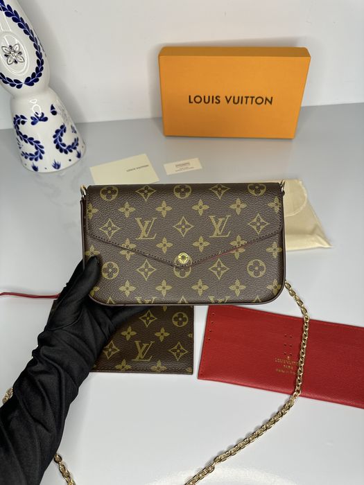 Geanta Louis Vuitton model FELICIE piele canvas 100% cutie cadou  C:44