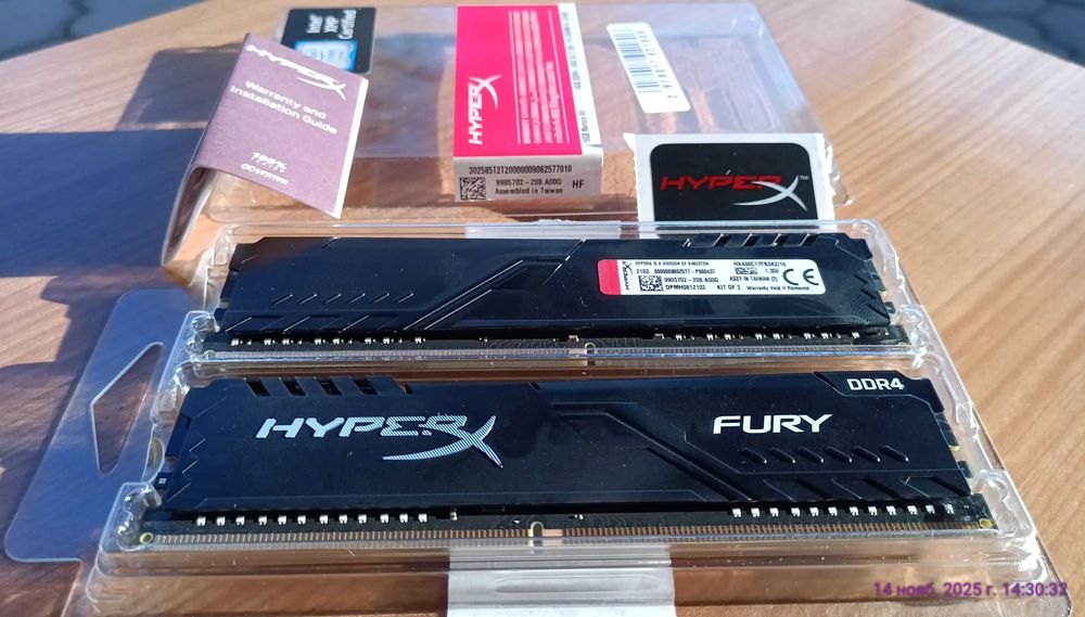 DIMM DDR4 HyperX Fury 2x8Gb 3600MHz