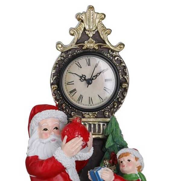Коледен декоративен часовник с дете, Дядо Коледа и влакче