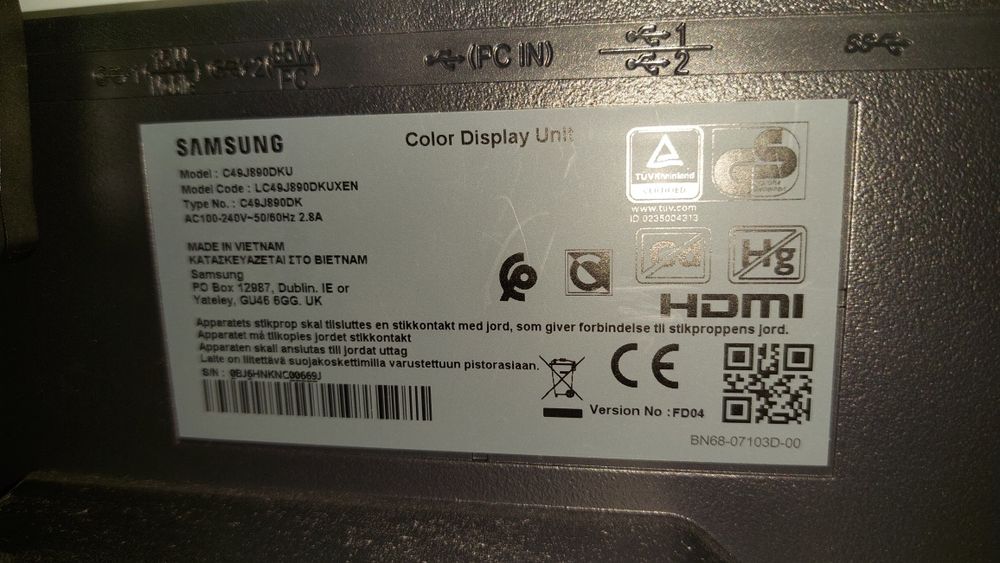 Vand monitor Gaming Samsung