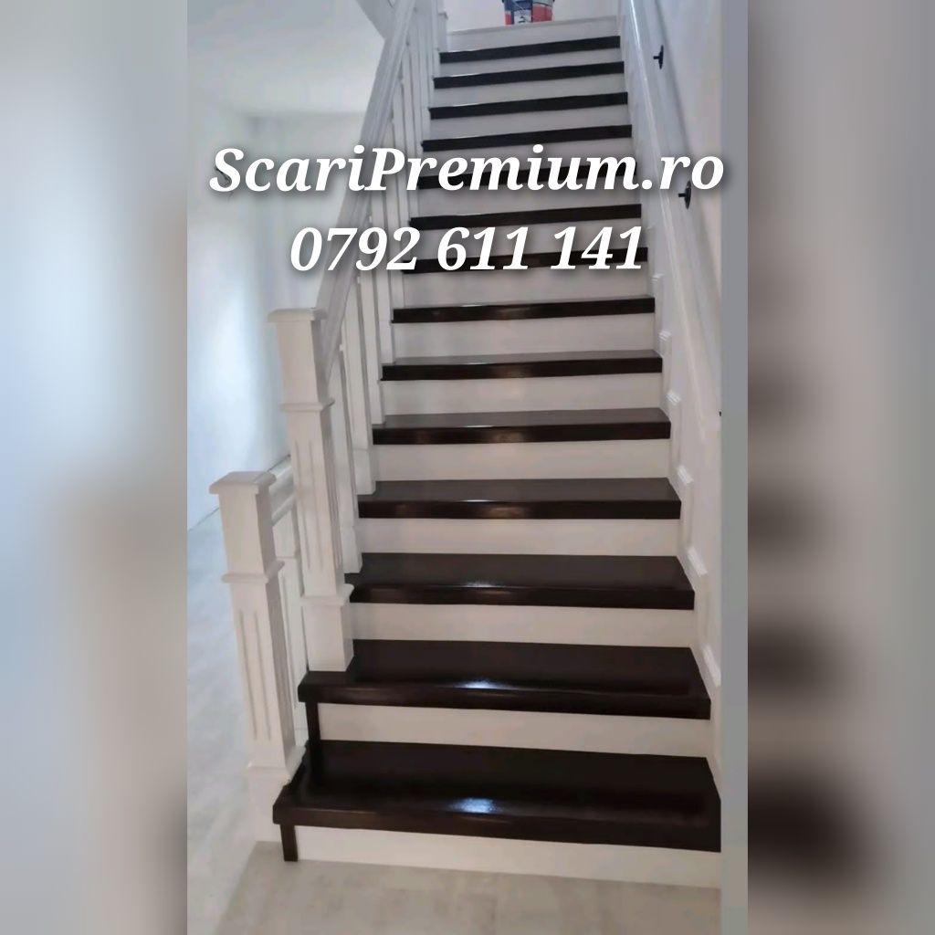 Scari interioare stejar, scari lemn, riflaj,scari stejar,scari moderne