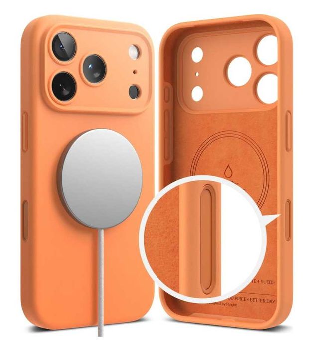 Husa, Ringke Silicone Magnetic CC pentru iPhone 17 Pro Max, Portocaliu