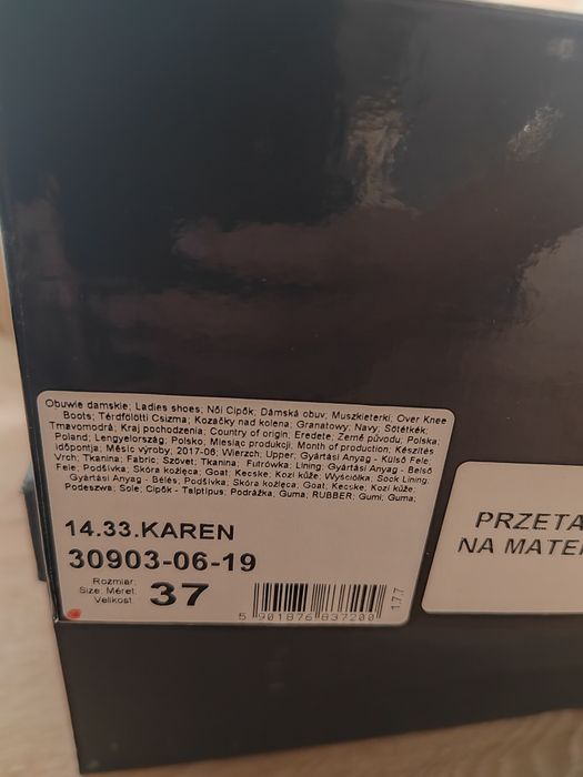 Cizme ciorap textil cu piele Karen Kazar, mar 37