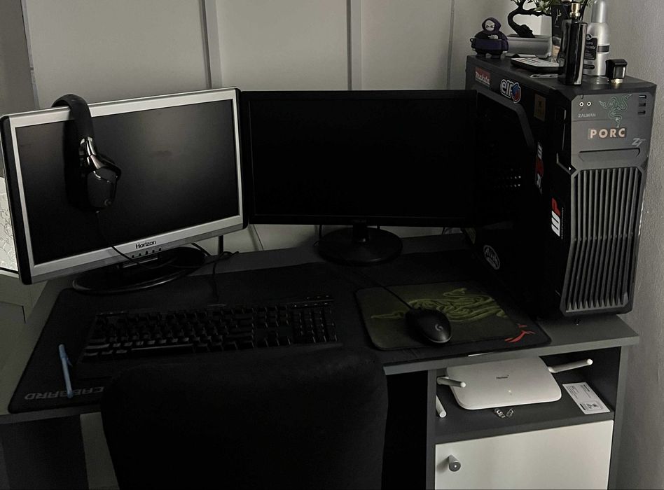 Setup Gaming Complet – PC i5, GTX 970, SSD + 2 Monitoare + Periferice