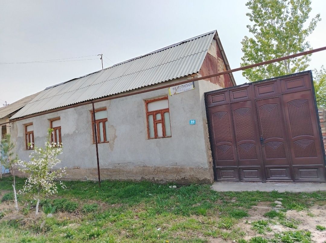 Quvasoy shaxar qochqorchida 10sotixli uy sotilad suv svet  suv bor