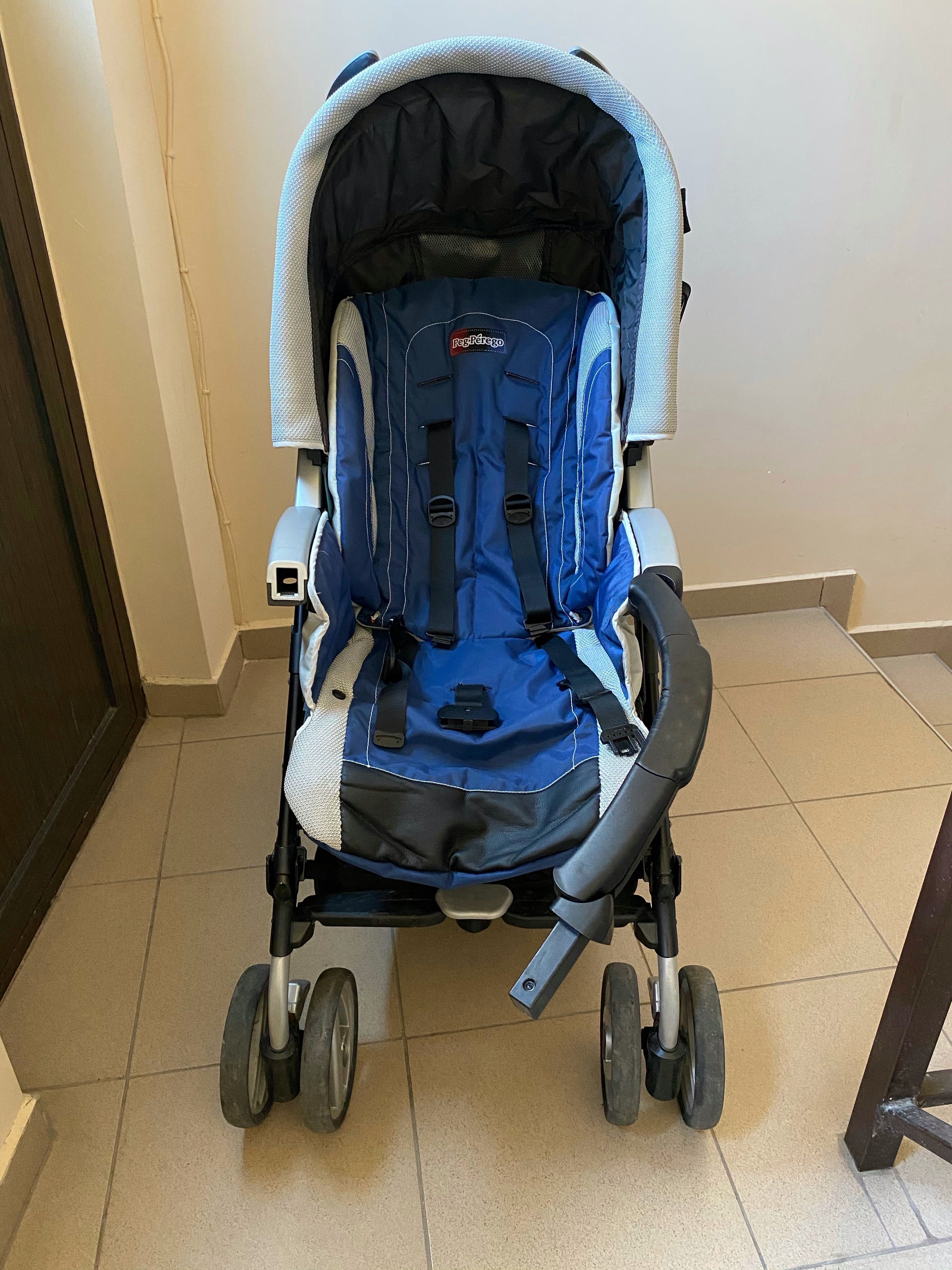 Бъги Peg Perego Pliko P3 синьо/сиво/черно