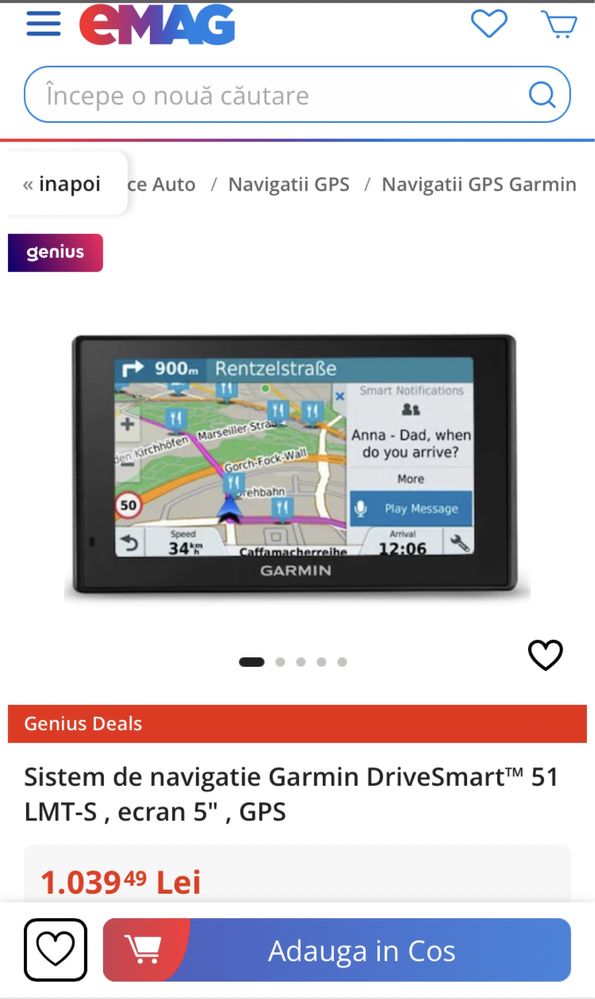 Garmin DriveSmart 51 LMT-S nou