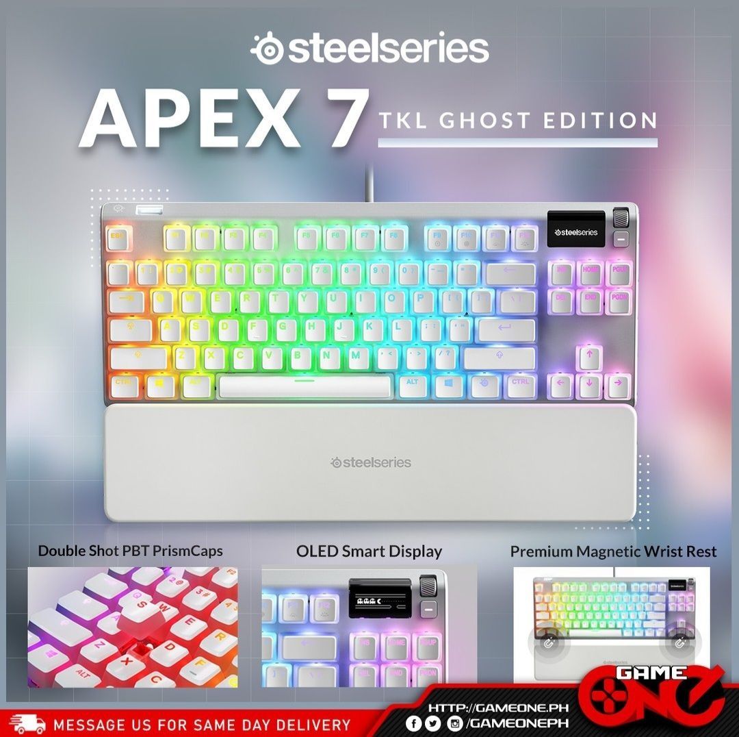 СКИДКА! Steelseries APEX 7 TKL Ghost Механическая Клавиатура