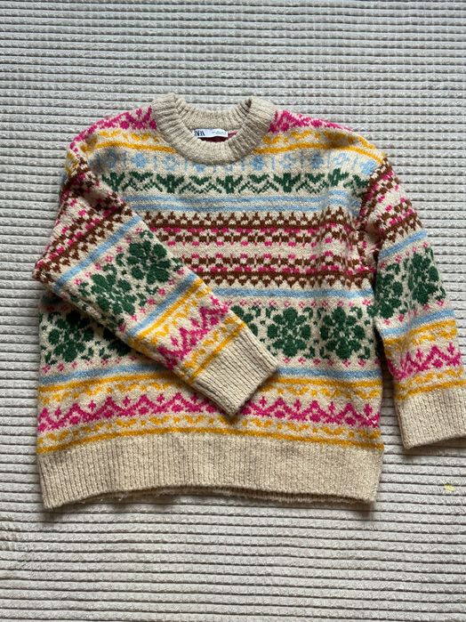 Многоцветен дамски пуловер ZARA, размер L