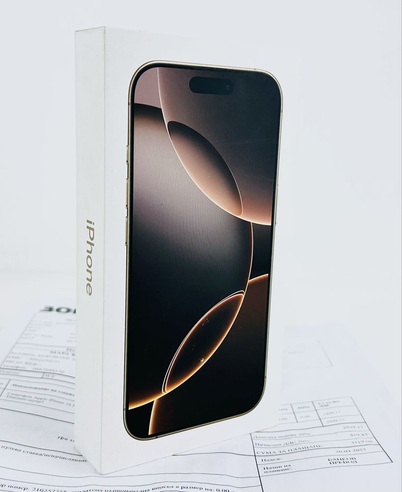 НОВ! Apple iPhone 16 Pro 512GB Deset Titanium 2г. Гаранция