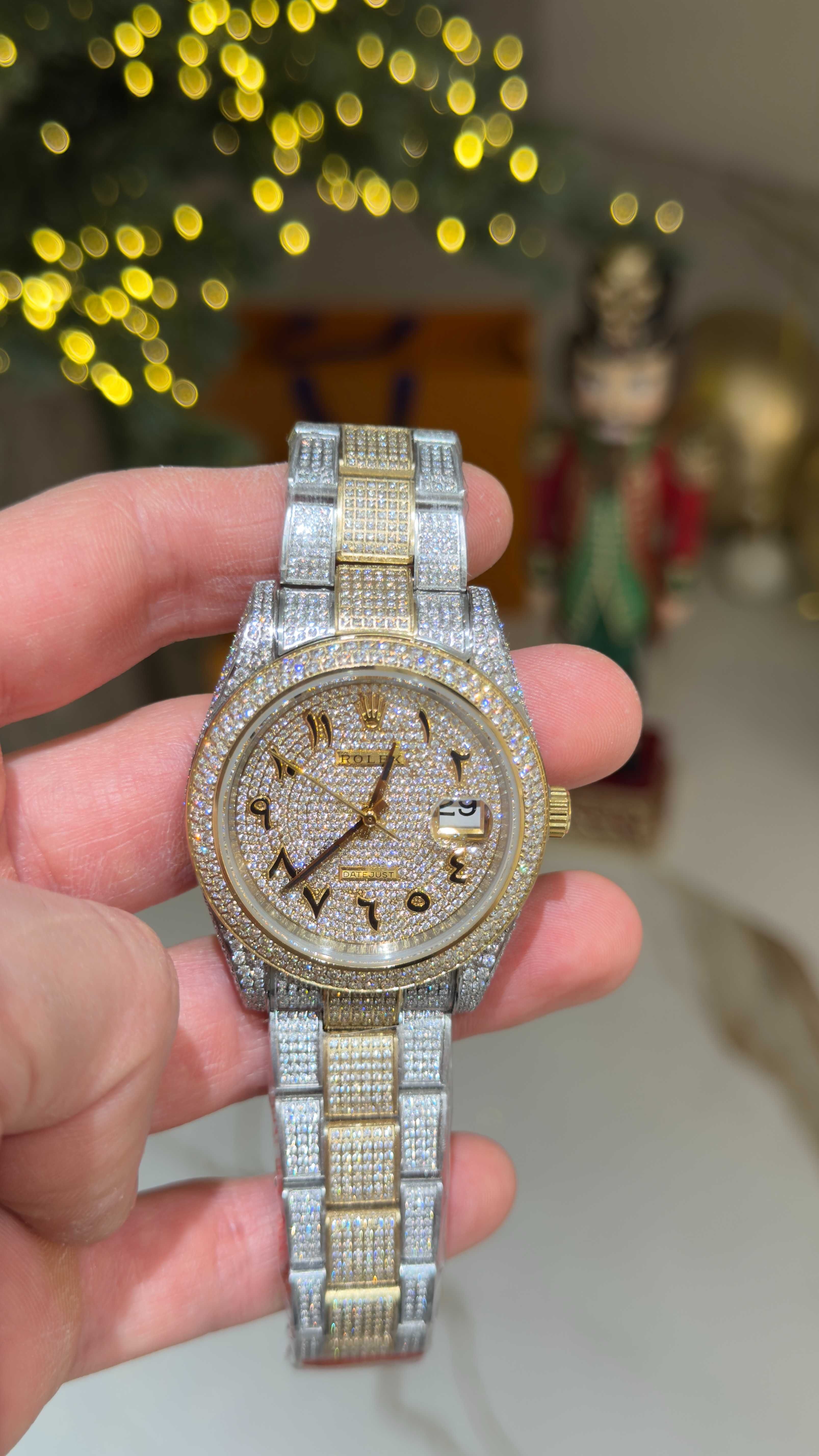 41mm icedout / сребро злато / диамант