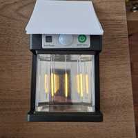 Lampa led solara cu senzor tip felinar lumina calda decorativa 3W