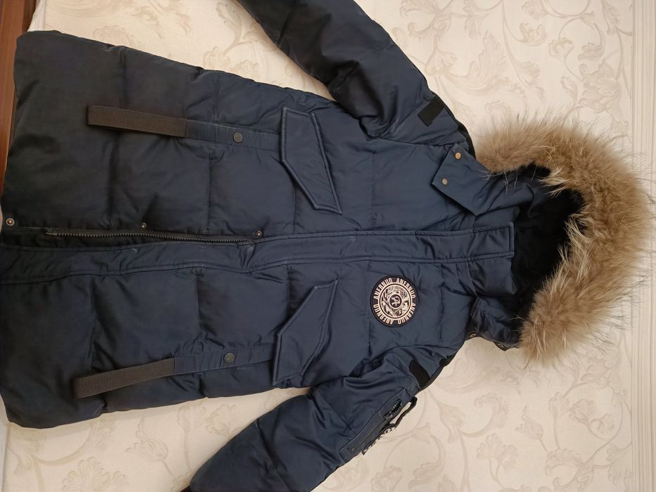 Пуховик для мальчика, ростовка 140