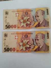 Vând 2 Bancnote de 5000 lei Sibiu preț 3000 lei