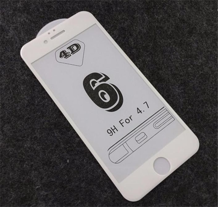 Full glue 4D стъклен протектор IPhone 6, 6S, 6 Plus, 7, 7 Plus, 8, 8+