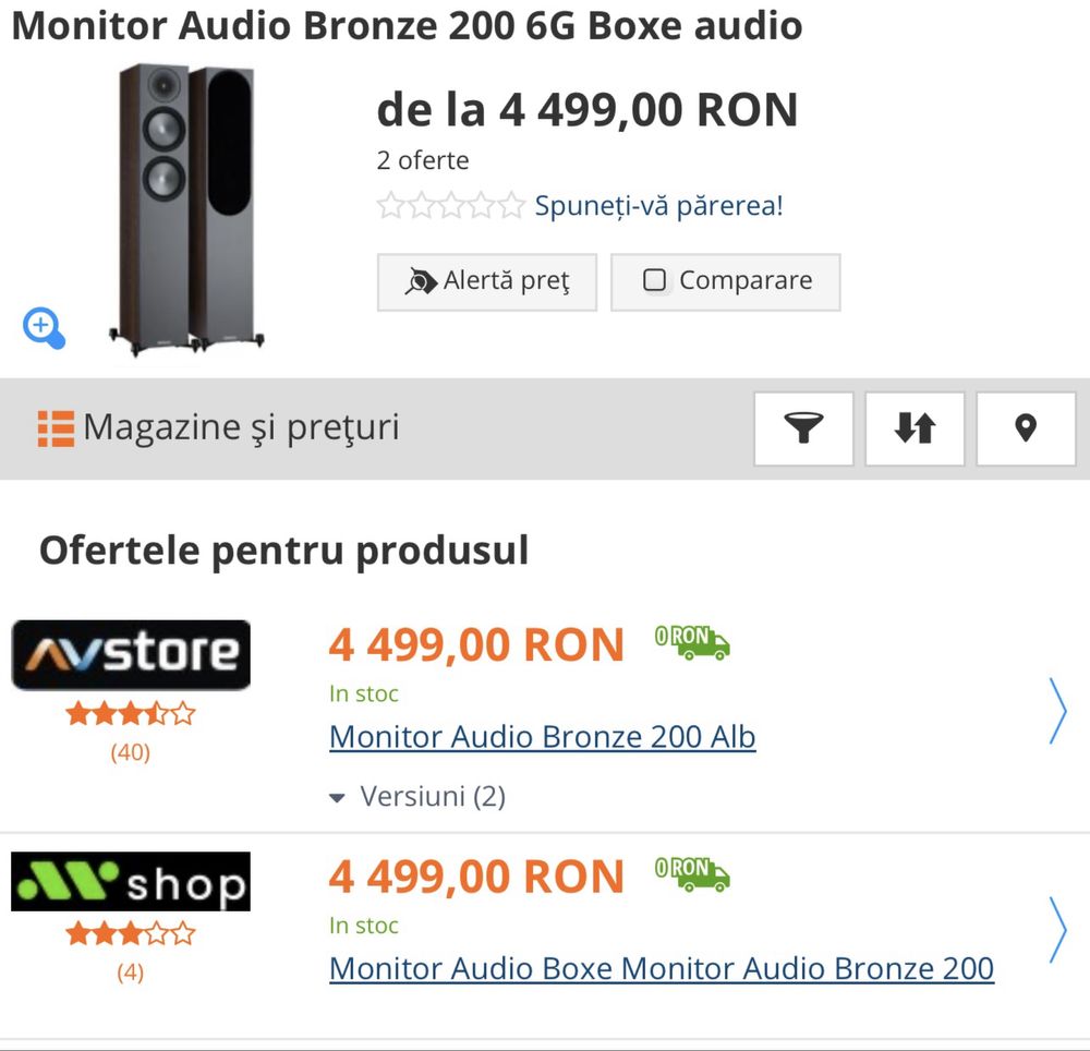 Boxe de podea Monitor Audio Bronze 200