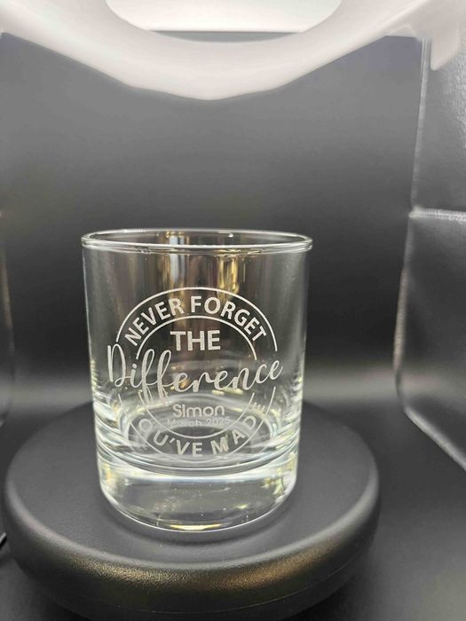 Персонализирана чаша за уиски.