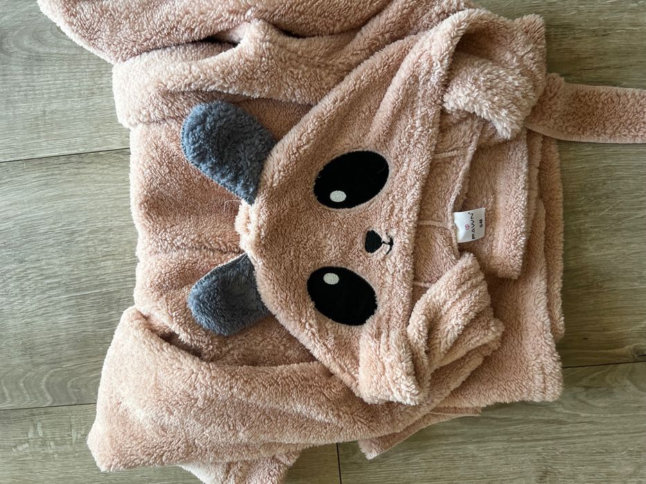 Плюшен розов халат