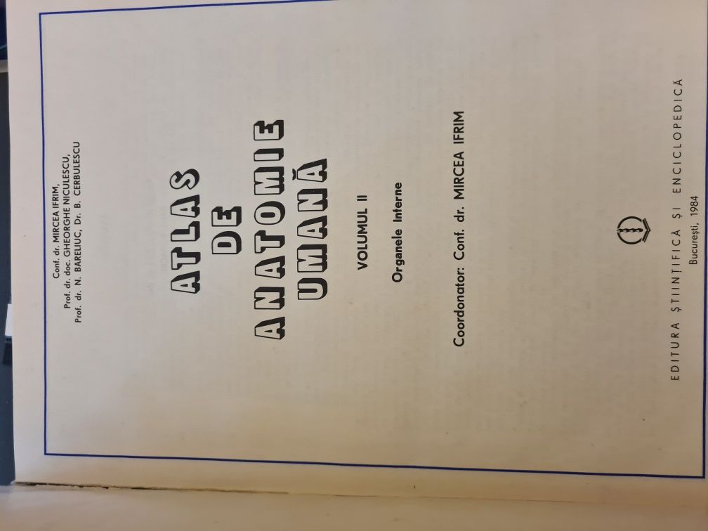 Atlas de anatomie umană în 2 volume