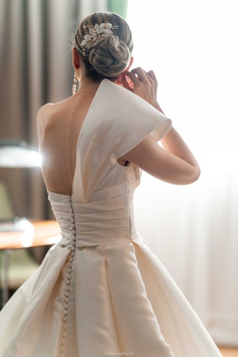 Rochie mireasa Pronovias, Sedna, XS, mikado, curățată profesional