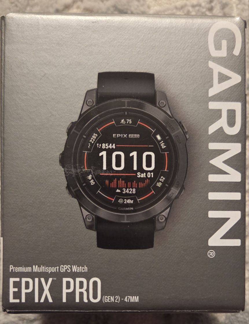 Smartwatch Garmin epix Pro (Gen 2), 47mm, curea silicon Neagra