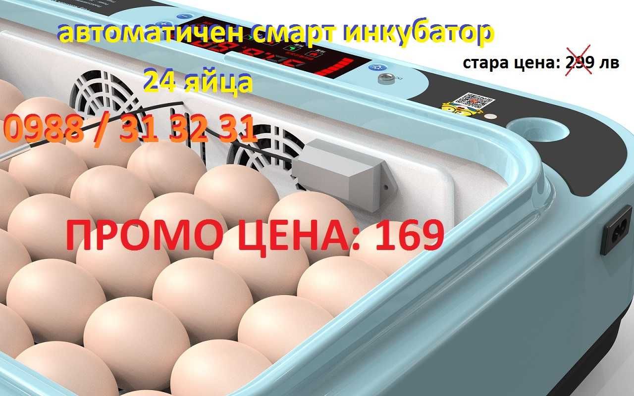 ПРОМО! Автоматичен смарт инкубатор за 24 яйца