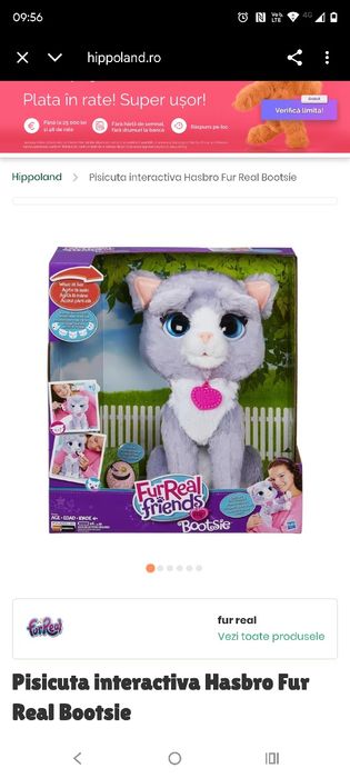 Pisica plus interactivă Fur Real, cadou Crăciun