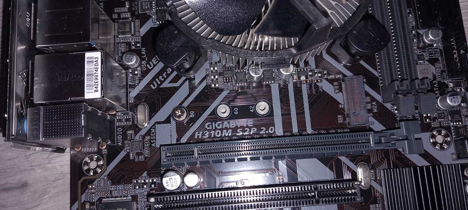 Kit MB 1151 v.2 (H310M S2P 2.0) + shild /i3-9100 4.20Ghz TURBO/cooler