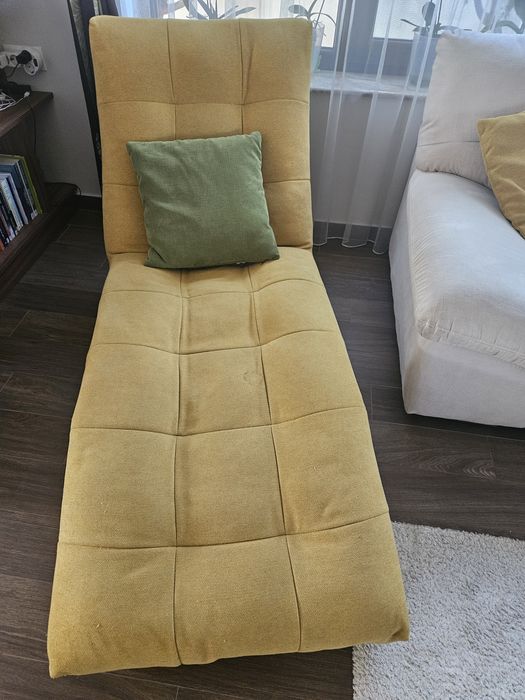 Vand Fotoliu/Sezlong  68x164 cm, stofa culoare mustar