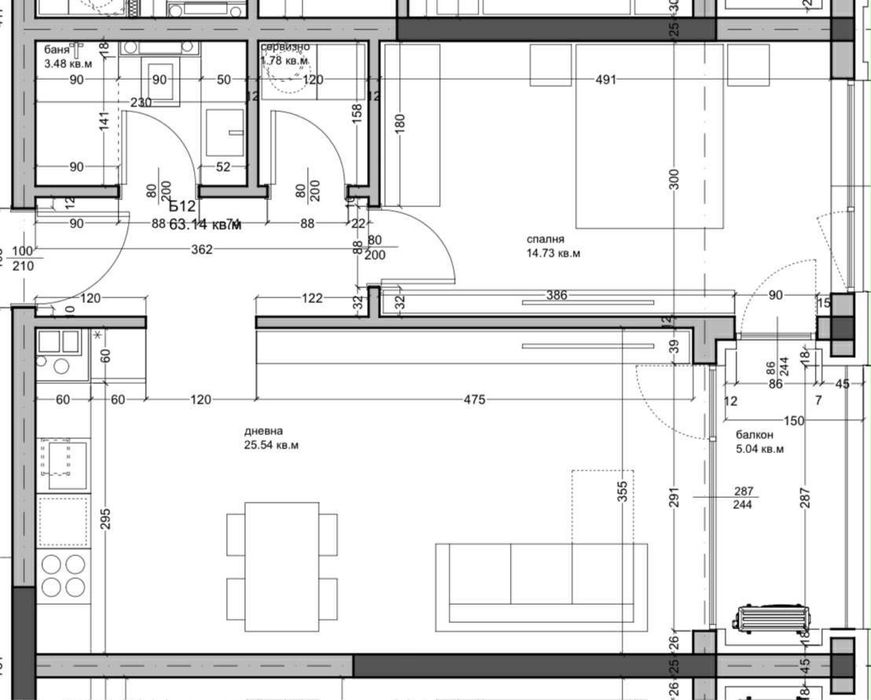 Продавам 2 стаен апартамент