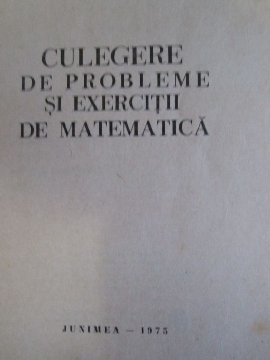 Culegere de probleme si exercitii de matematica R. Trandafir A. Leonte