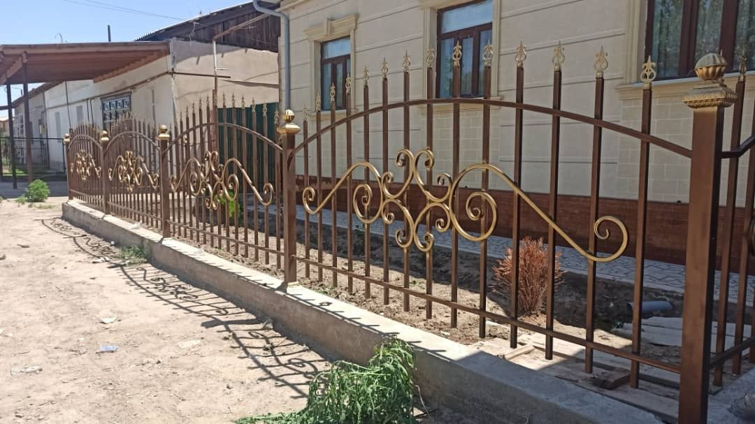 Темир варота есик решотка огрождение лестница перила заказбен ислеймиз
