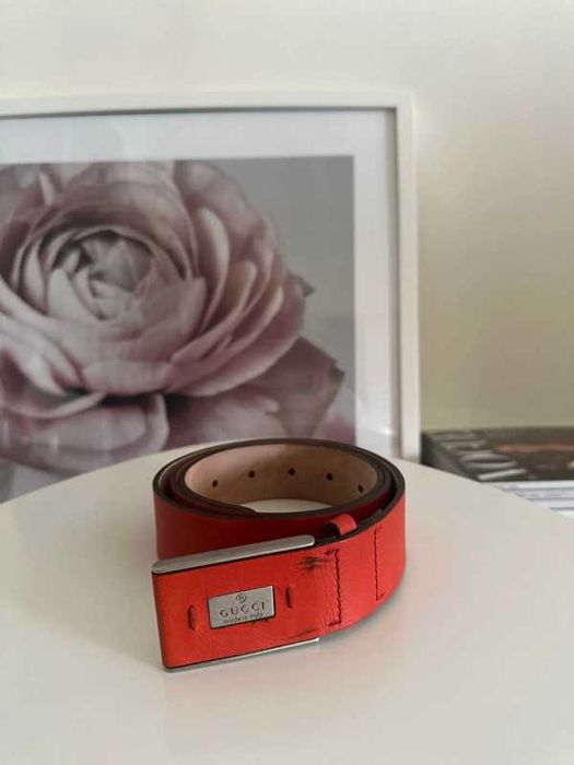 Curea unisex GUCCI Orange Silver Leather