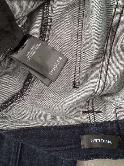 Mugler raw denim skinny jeans