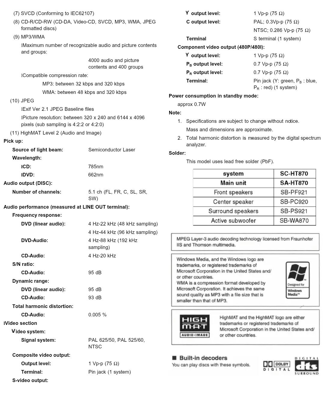 Домашно кино Panasonic SA-HT870

499 PLN