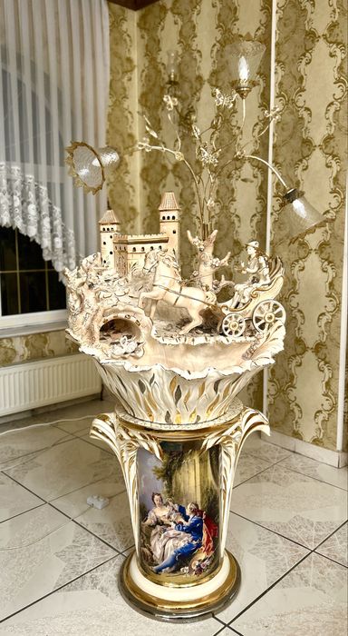 Vand Sculptură decorativă + lampă vintage baroc (unicat)