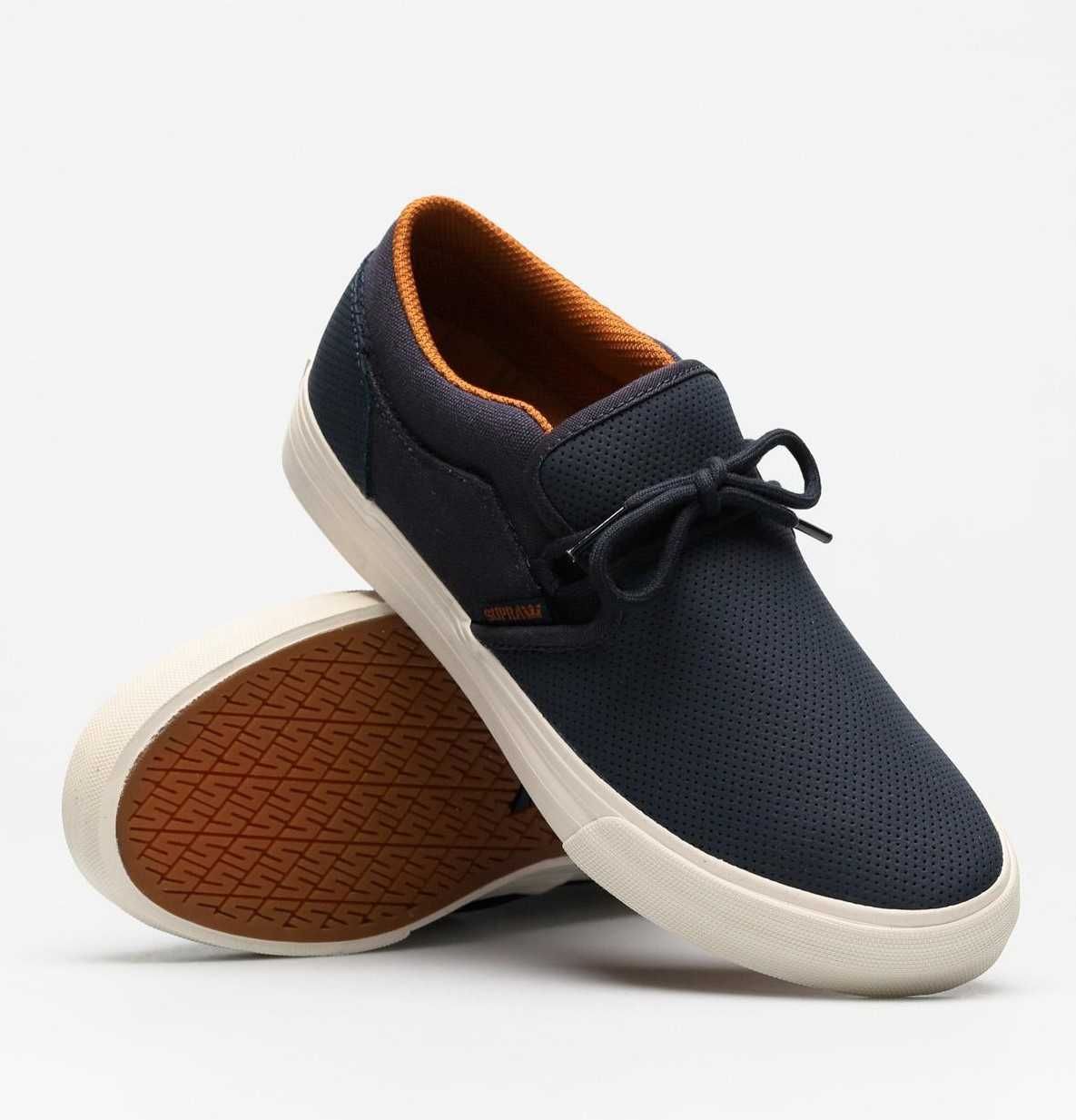 %ПРОМО% SUPRA № 41 & 42 – Мъжки кожени обувки в тъмно синьо нови