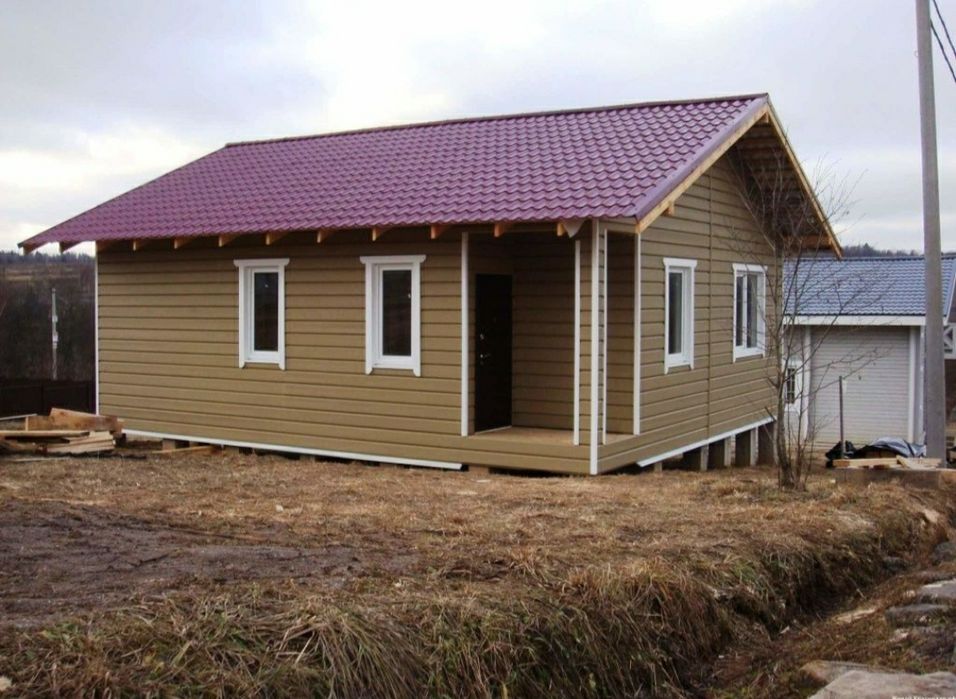 Construcții case pe structura metalică