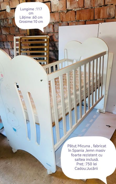 Pătuț plus saltea