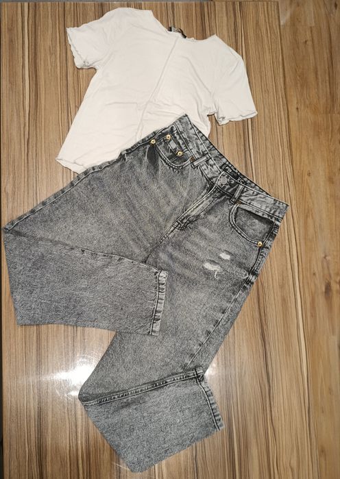 Дънки Mom fit 34 XS с топове