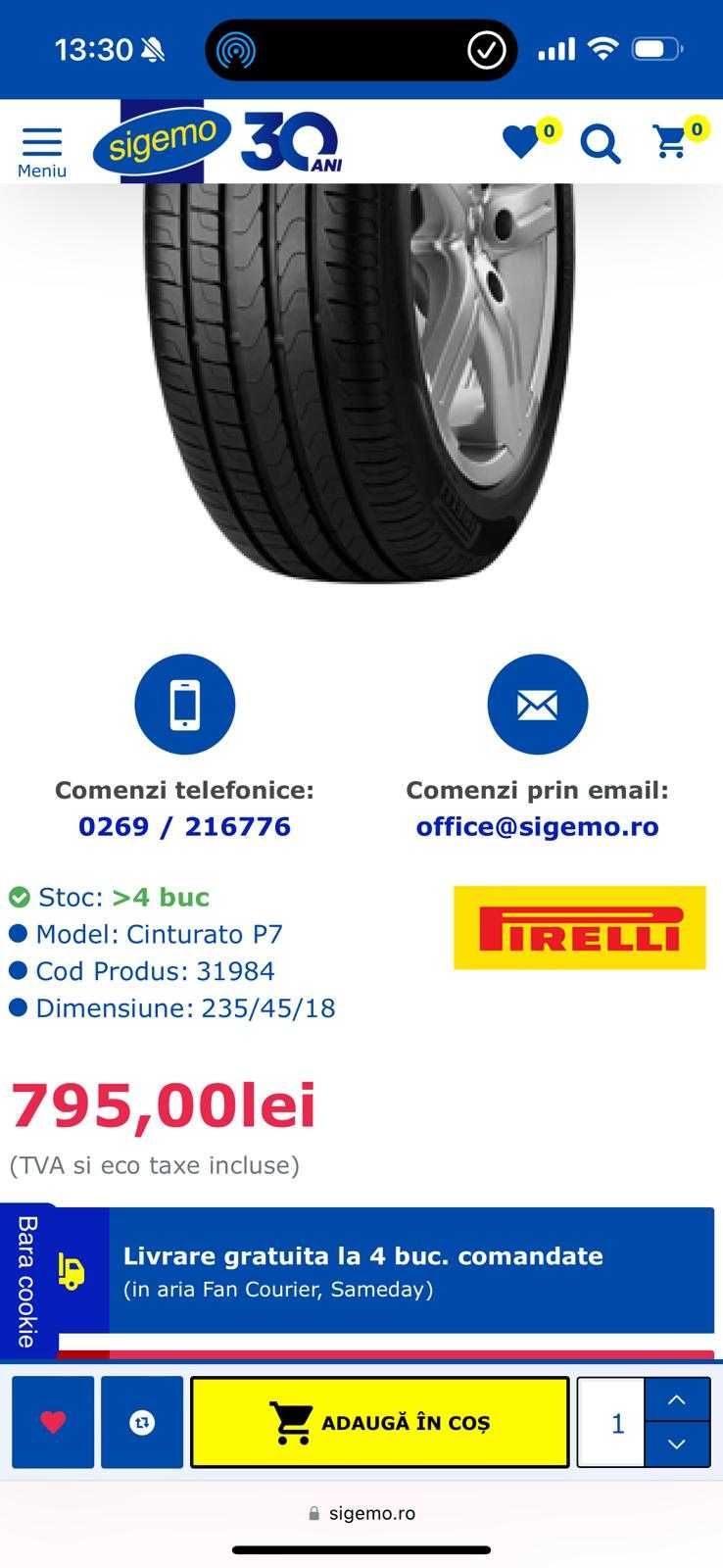 Pirelli CINTURATO P7 - 235/45/18 - DOT 2021